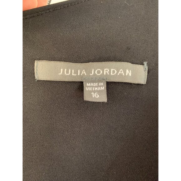 New Julia Jordan Black One-Shoulder Jumpsuit Walk Through Gown Size 16 RHH10567 - Picture 6 of 16